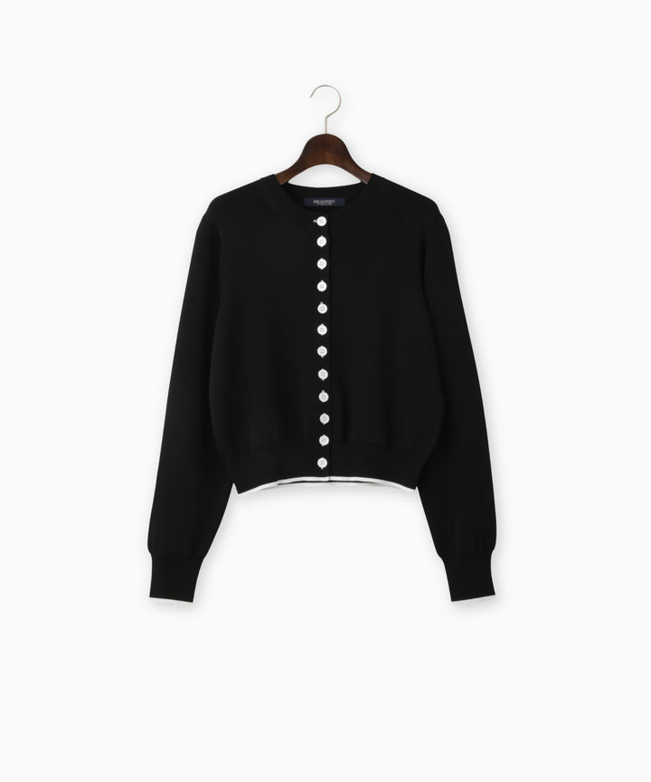 配色ニットカーディガン