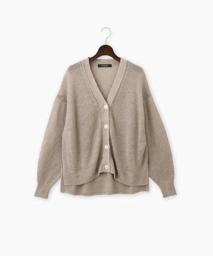 リネンVネックカーディガン