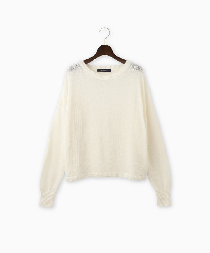 リネンプルオーバーニット