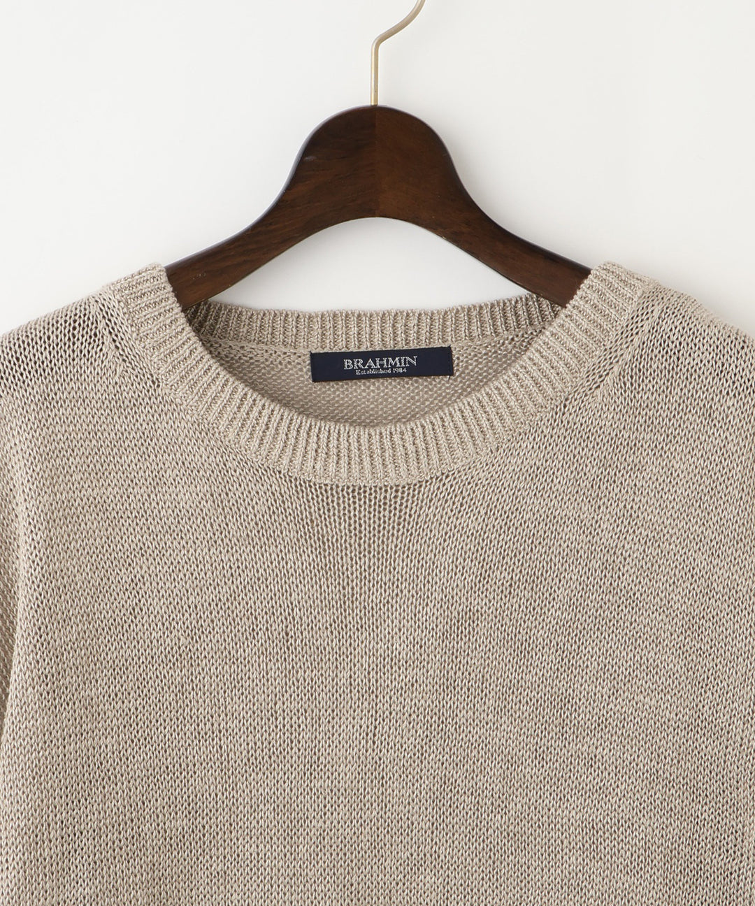 リネンプルオーバーニット