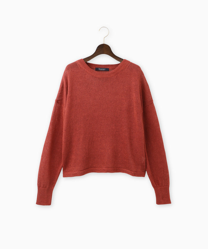 リネンプルオーバーニット