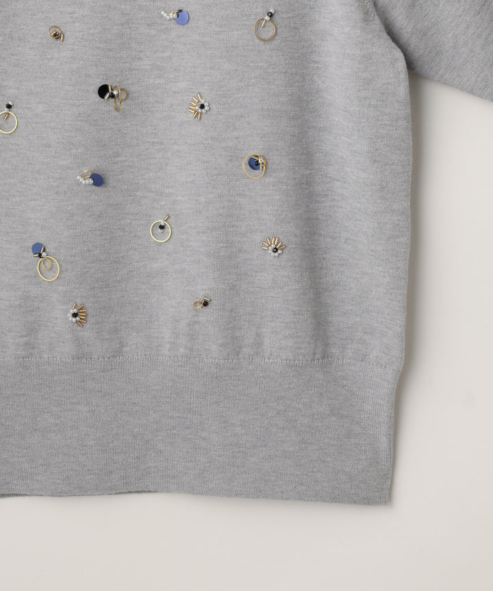 オリジナル刺繍ニットプルオーバー