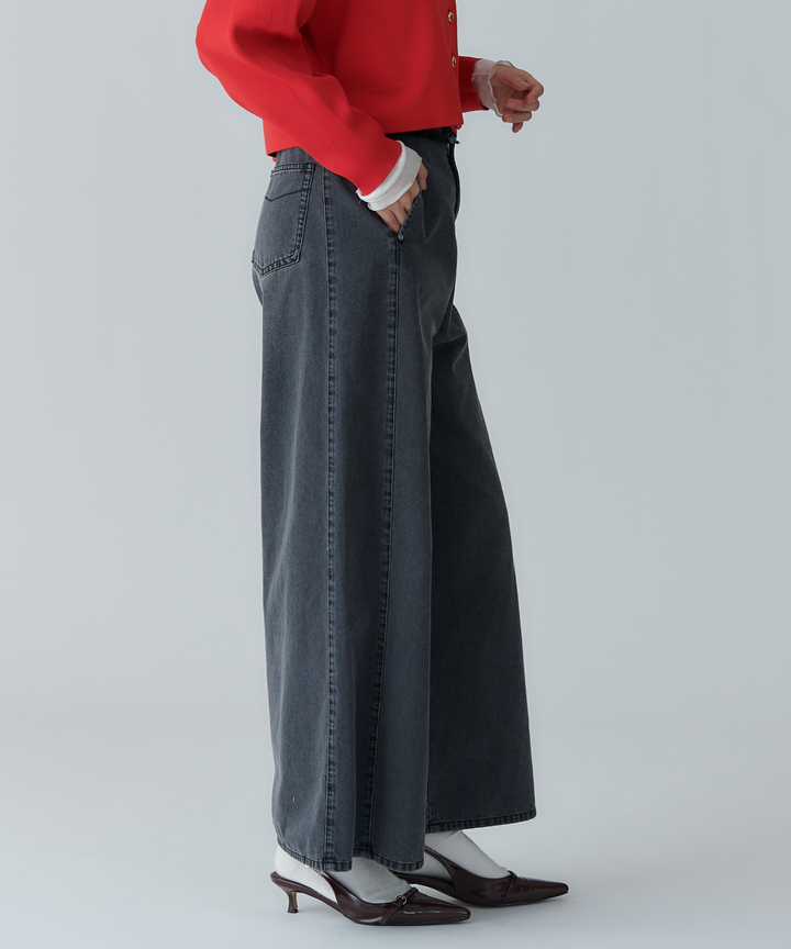 ワイドシルエットデニムパンツ