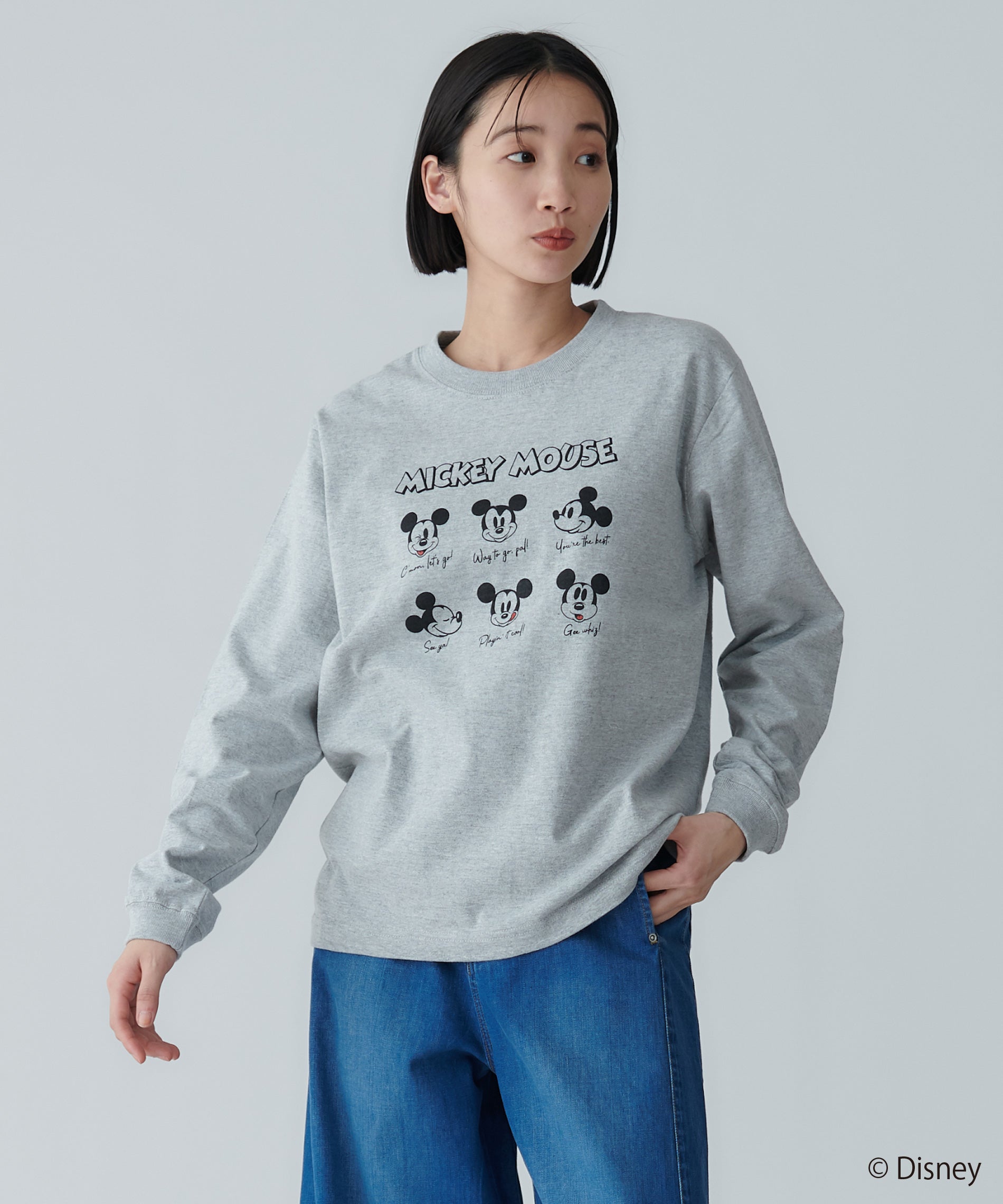 Disney（ディズニー）ミッキーデザインロンT – FACE SANS FARD