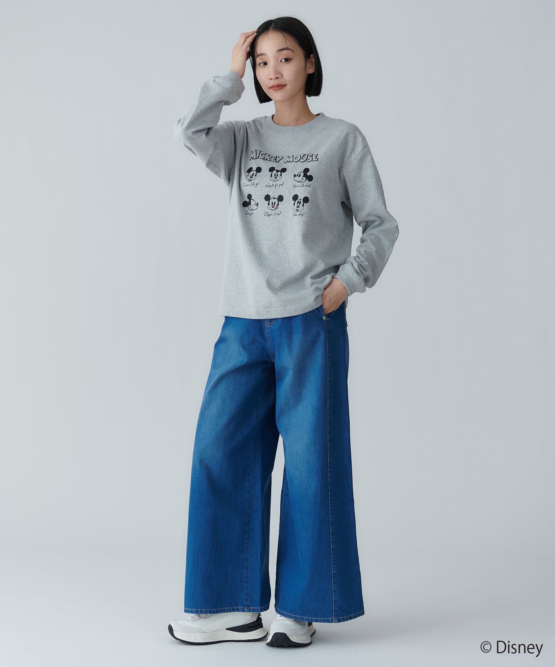 Disney（ディズニー）ミッキーデザインロンT – FACE SANS FARD