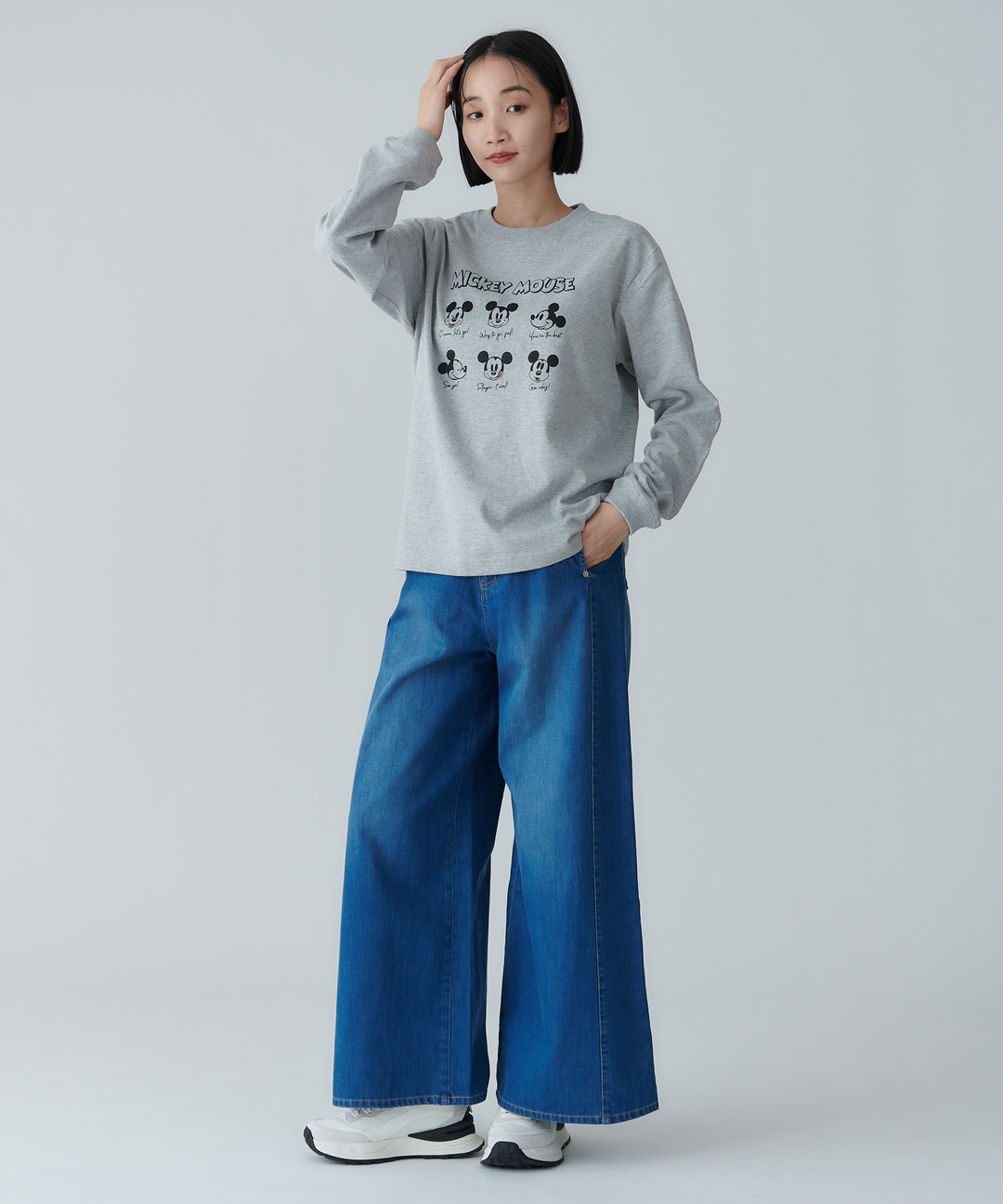 ワイドシルエットデニムパンツ