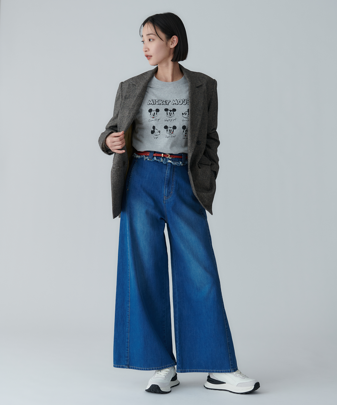 ワイドシルエットデニムパンツ