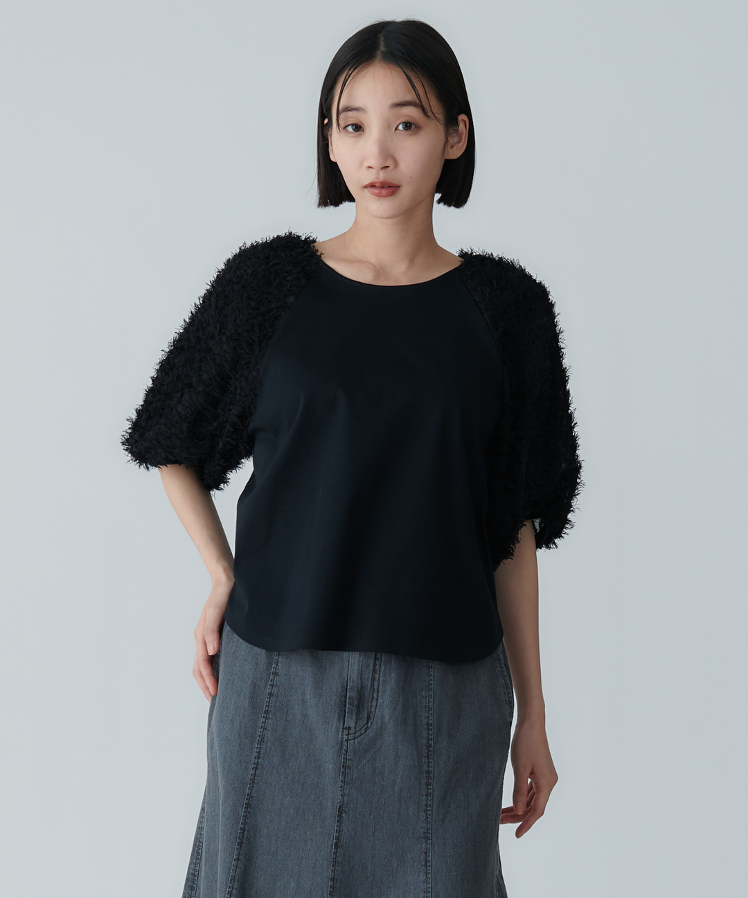 スリーブデザイントップス