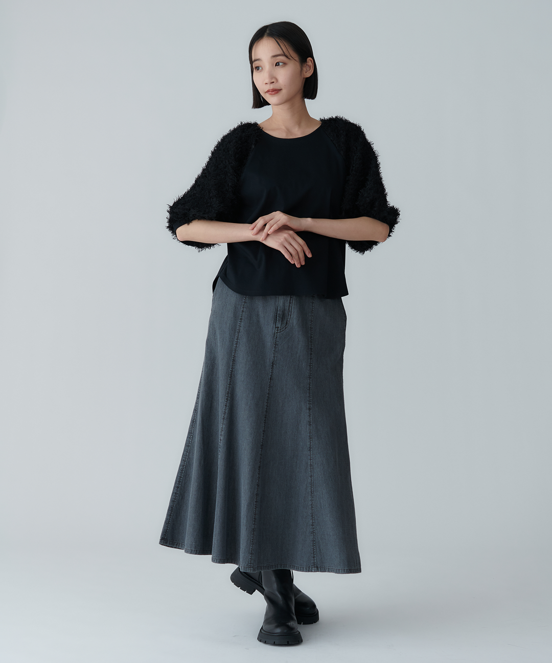 スリーブデザイントップス