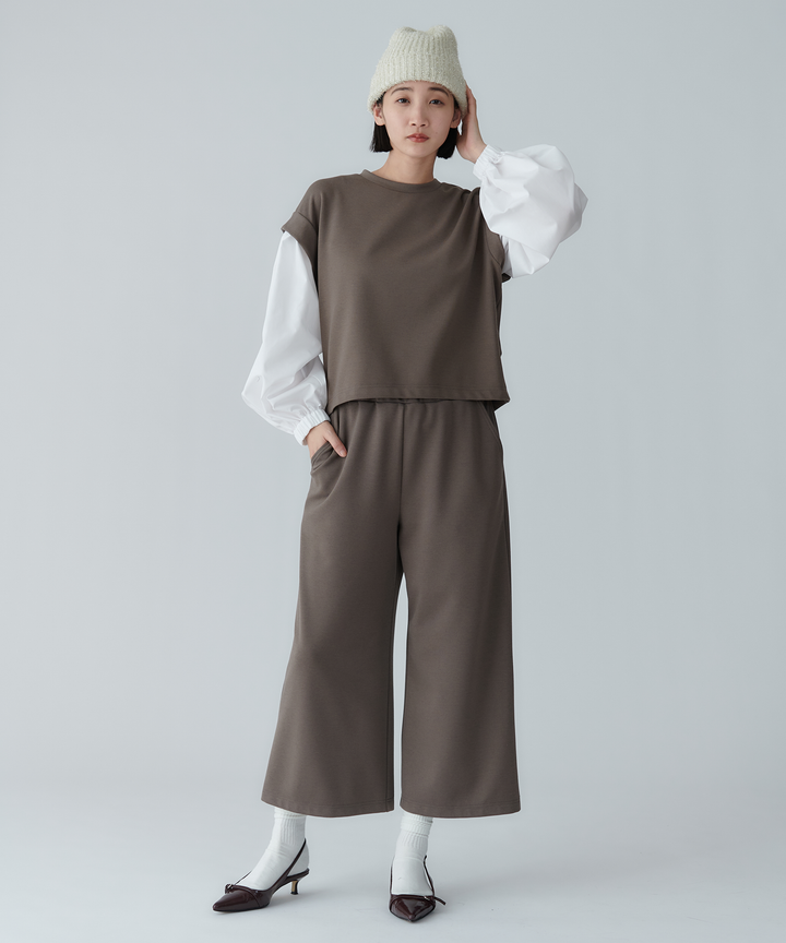 シンプルガウチョパンツ