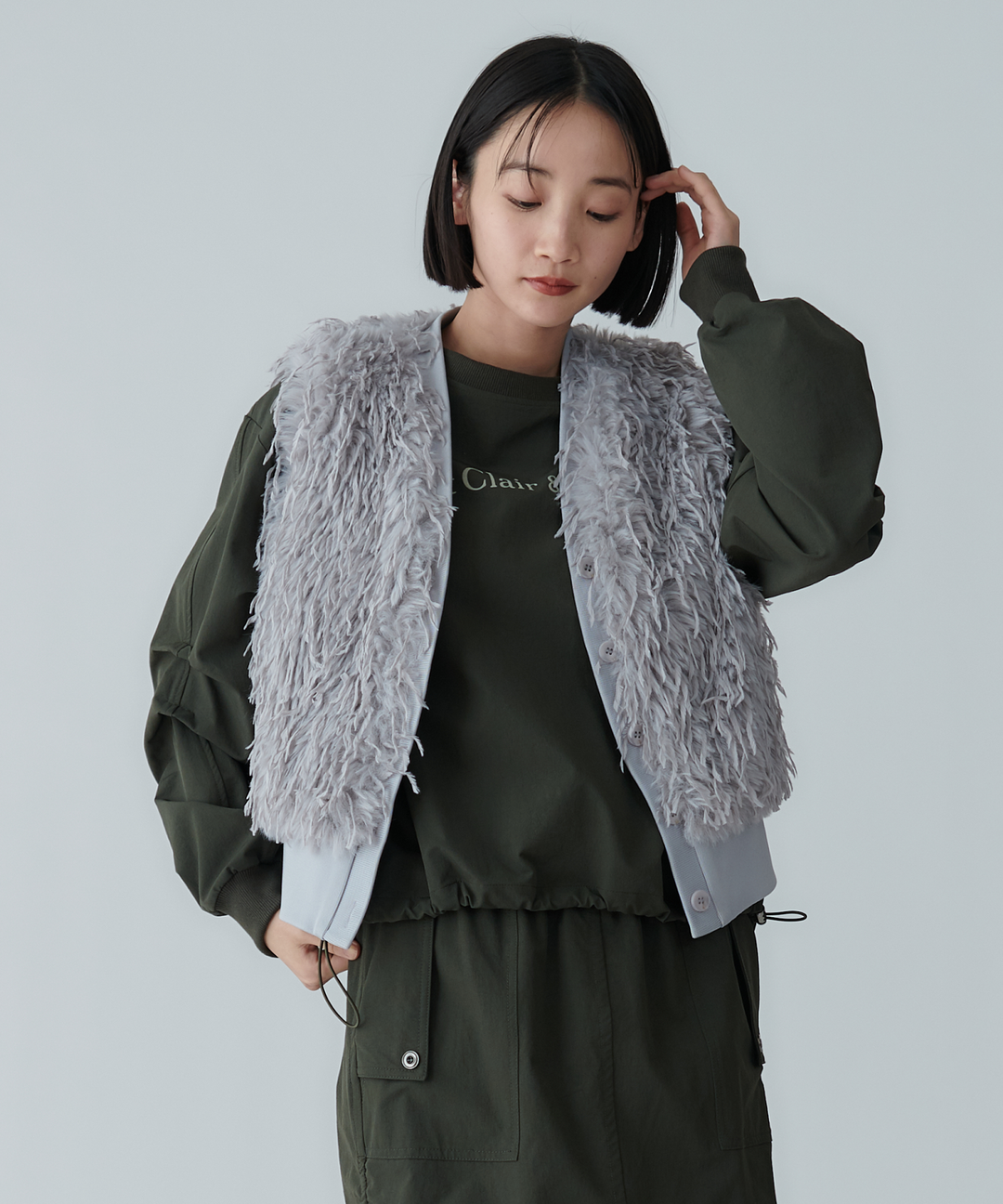 【美品】UTAA ファー ベスト ブラック MGSABLE ファー ベスト レディース レッキス ロングベスト