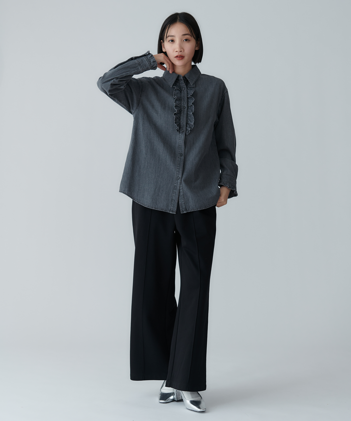 ピンタックスウェットパンツ