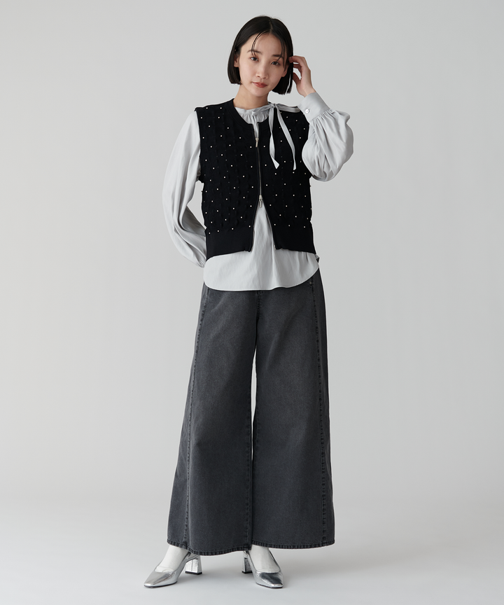 ワイドシルエットデニムパンツ