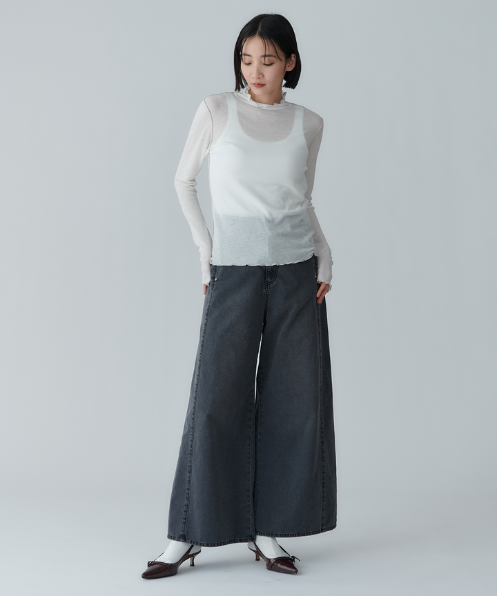 ワイドシルエットデニムパンツ