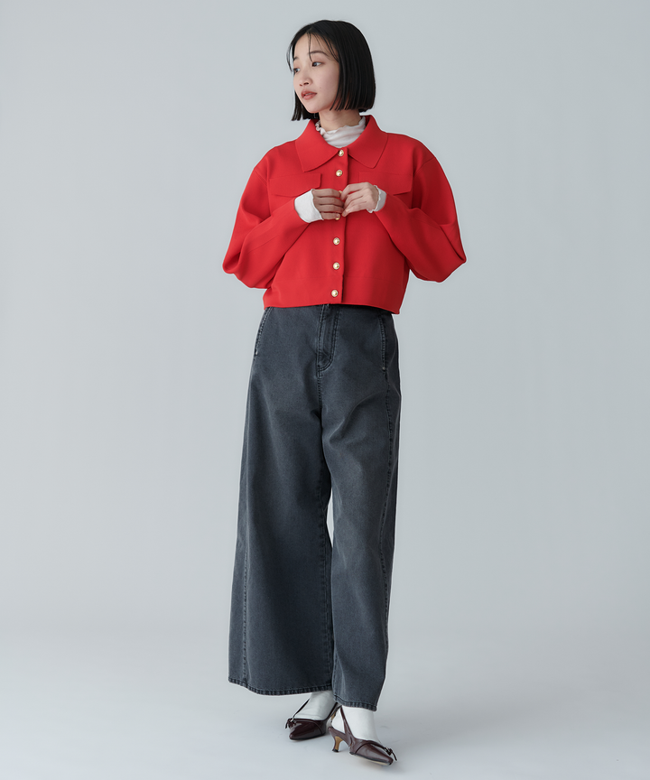 ワイドシルエットデニムパンツ