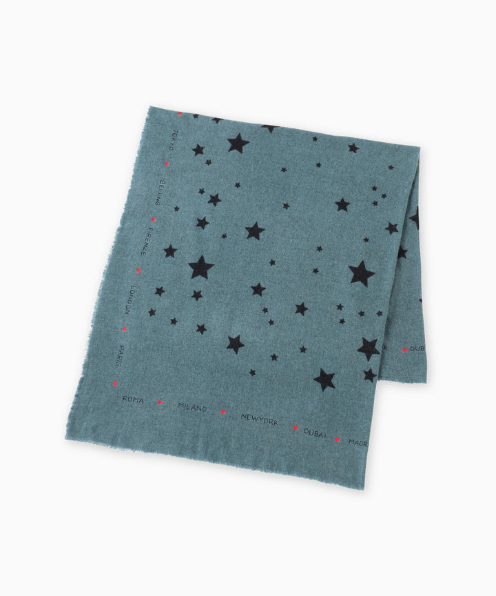 スターモチーフ ウールミックスストール