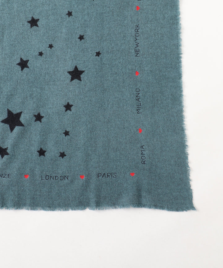 スターモチーフ ウールミックスストール