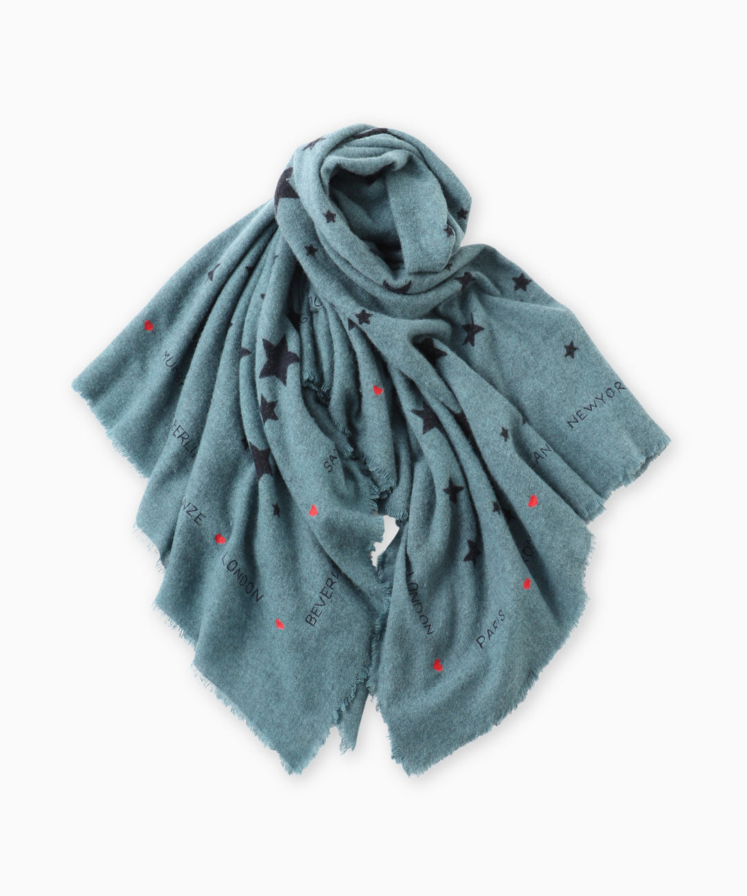 スターモチーフ ウールミックスストール