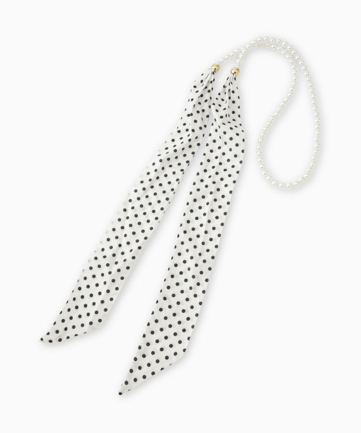 ボーダースカーフ＆パールセット