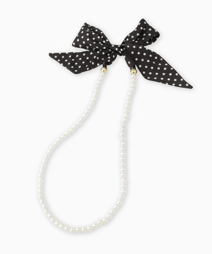 ボーダースカーフ＆パールセット