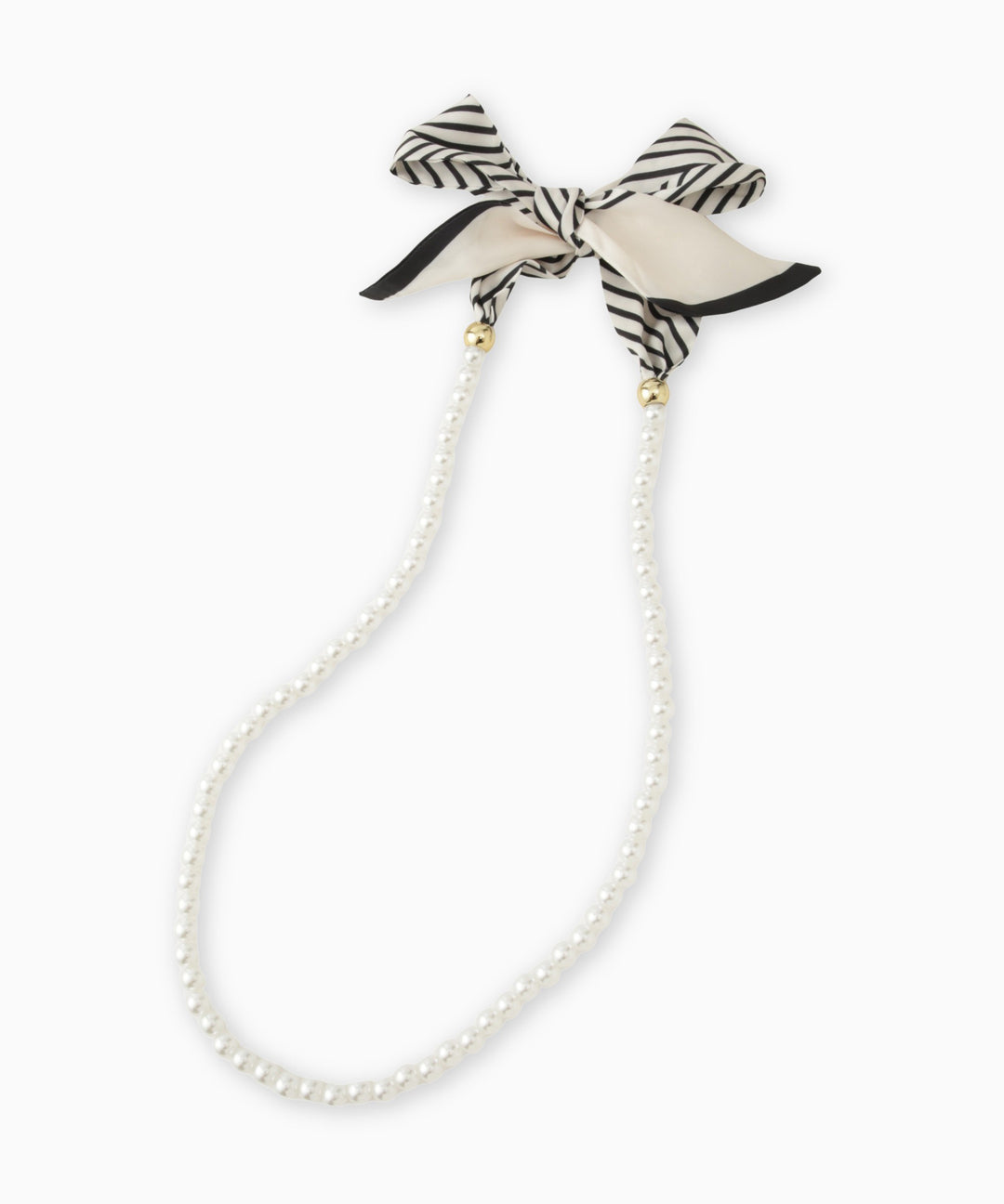 ボーダースカーフ＆パールセット