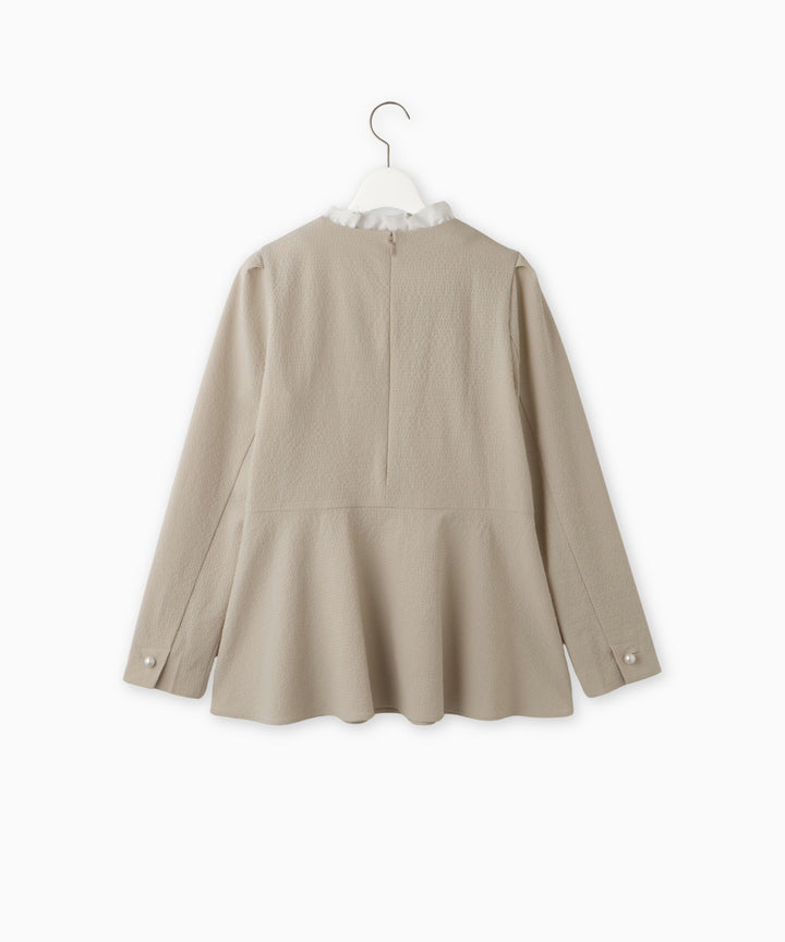 サッカーフリルカラーブラウス