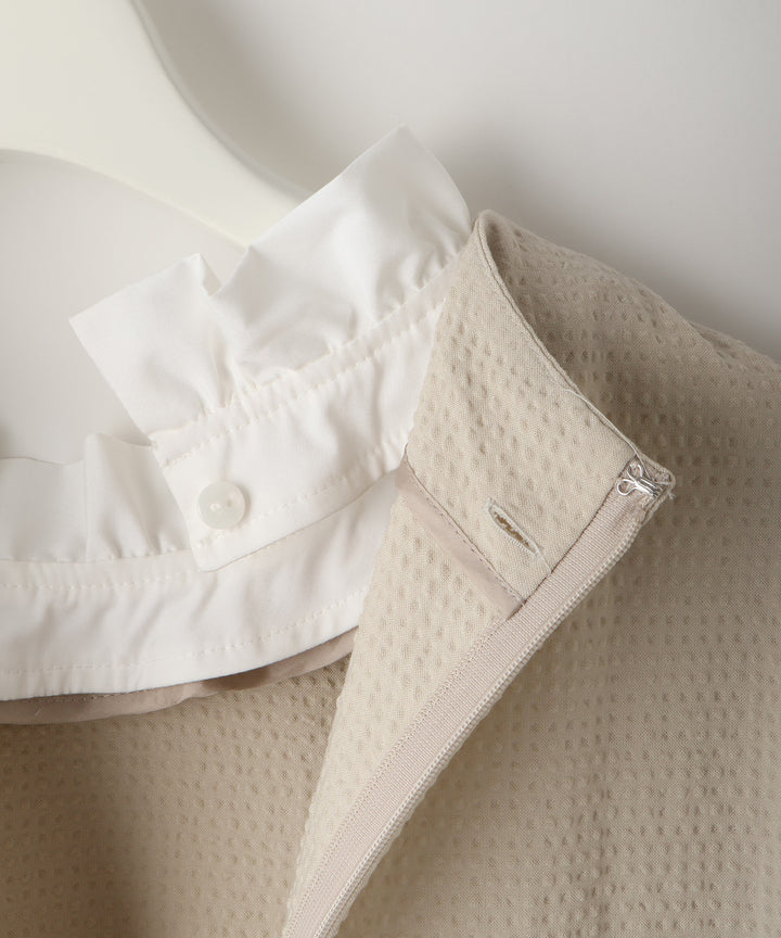 サッカーフリルカラーブラウス