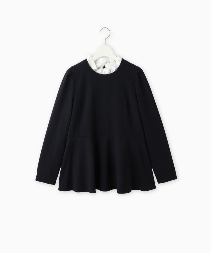 サッカーフリルカラーブラウス