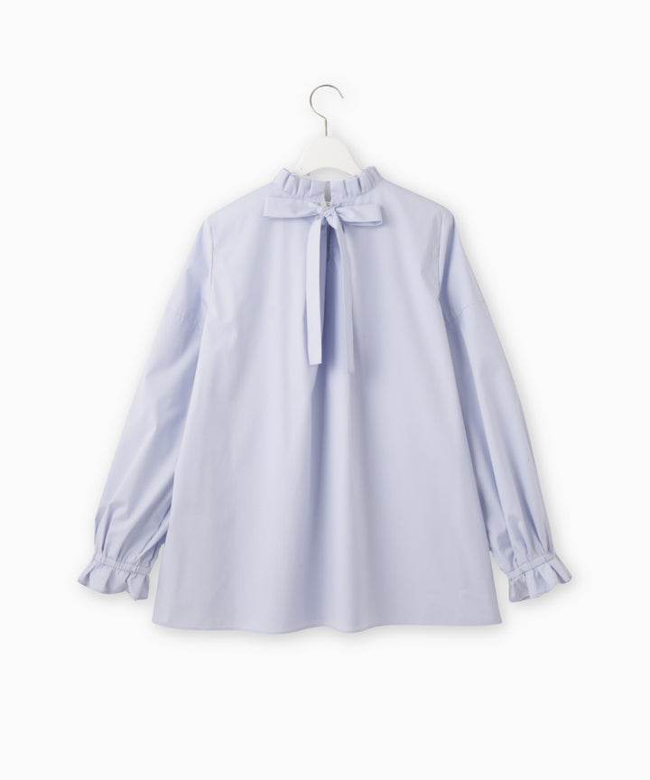 フリルスタンドバックリボンブラウス