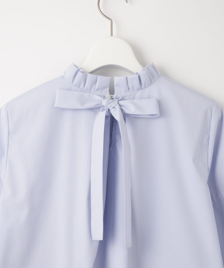 フリルスタンドバックリボンブラウス