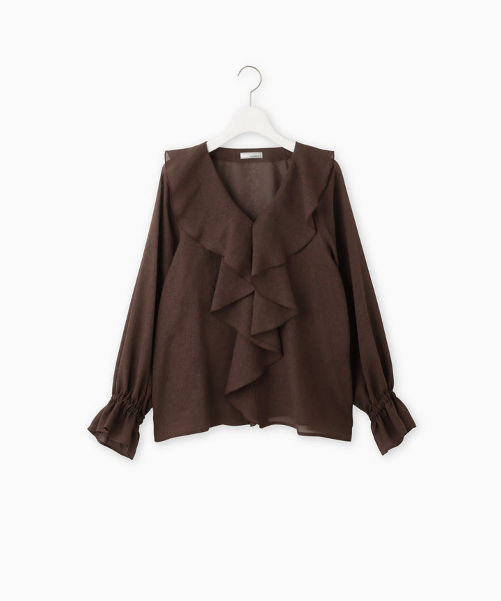 ビッグカラーフリルブラウス