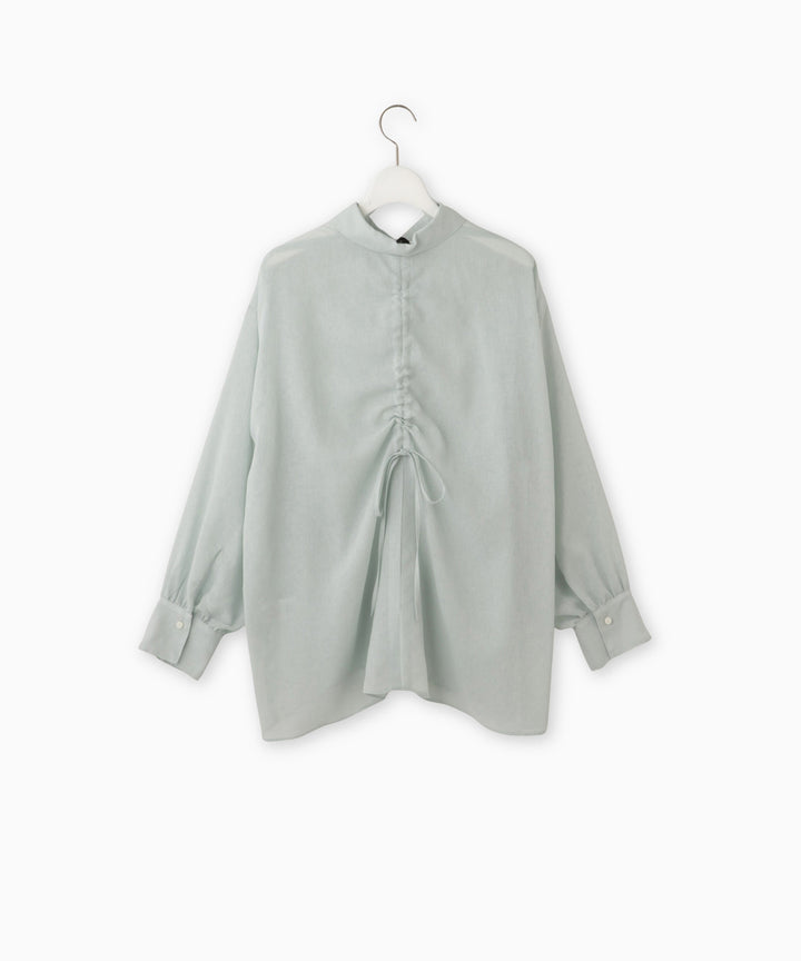 バックリボンシアーシャツ