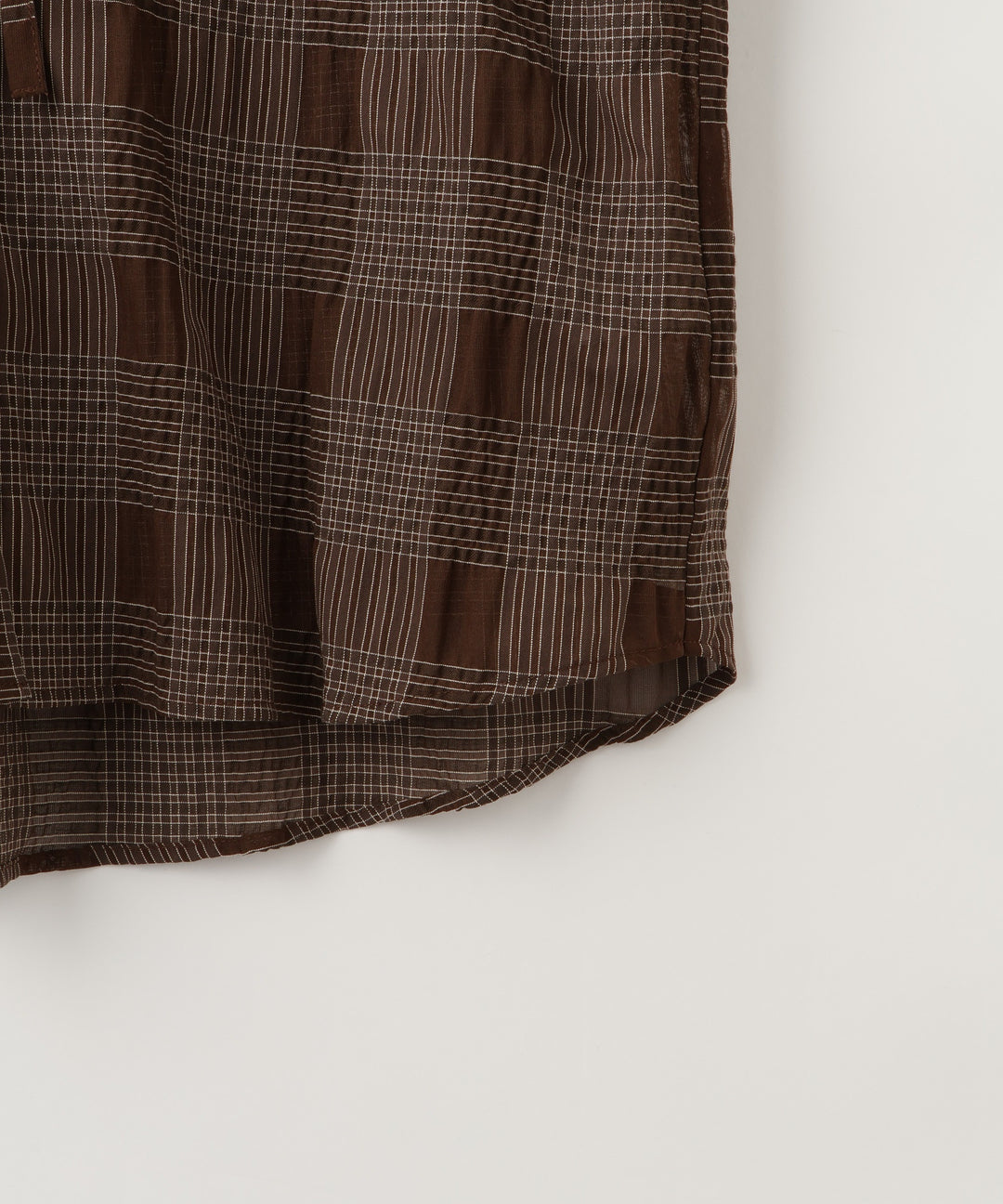 サッカーチェックフードデザインブラウス