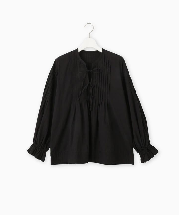 Tuck Volume Ribbon Blouse