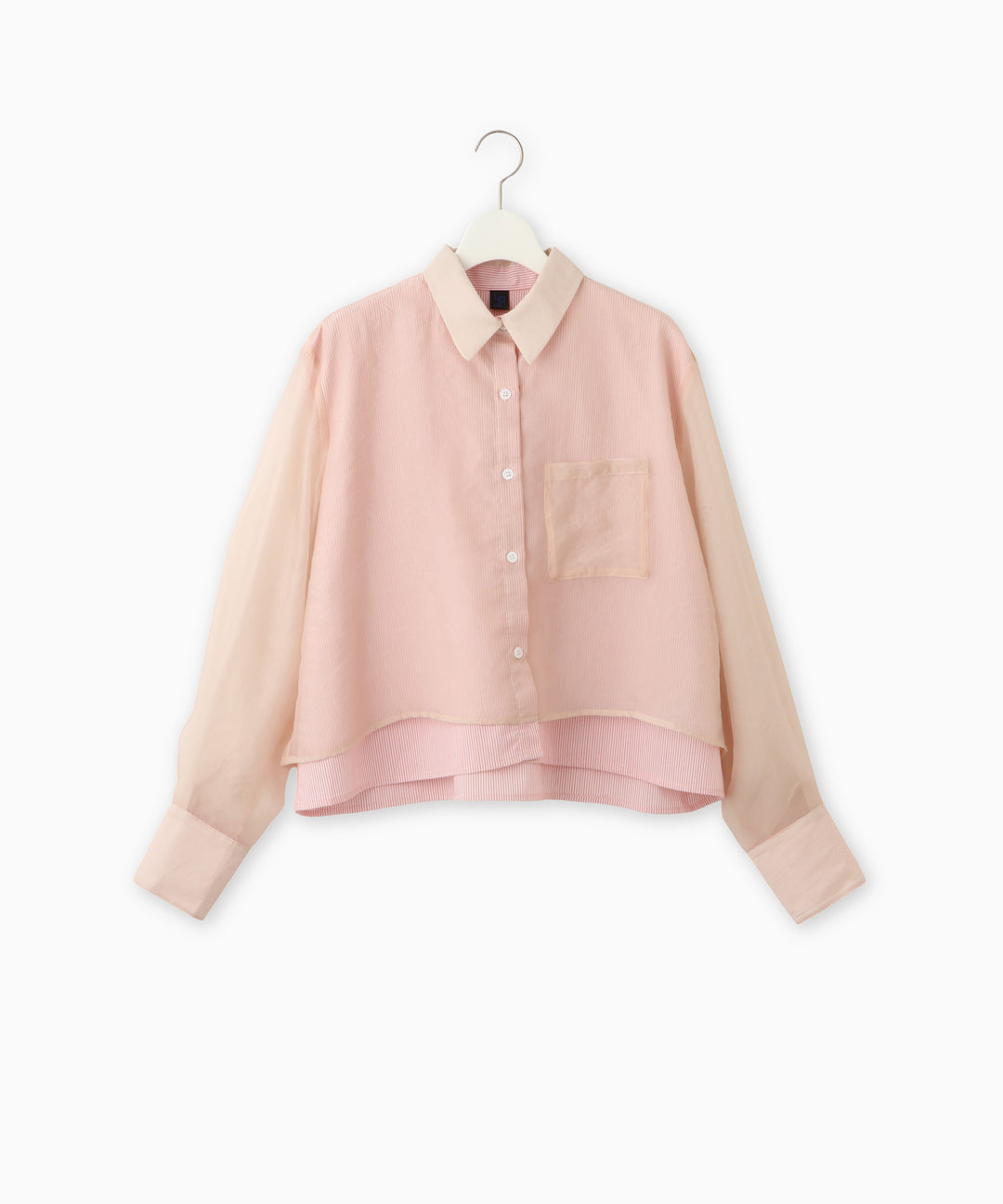 シアーレイヤードストライプシャツ