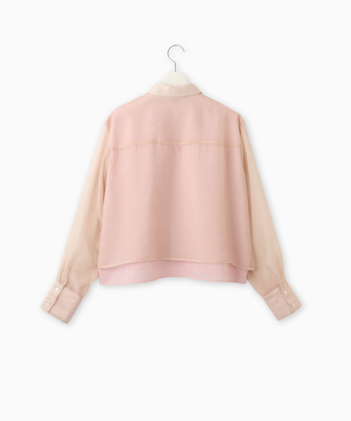 シアーレイヤードストライプシャツ