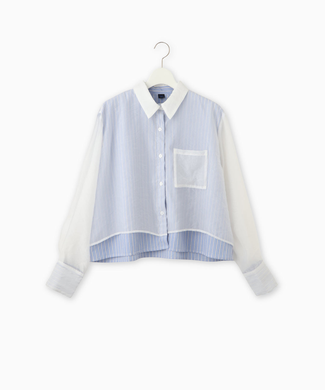 シアーレイヤードストライプシャツ