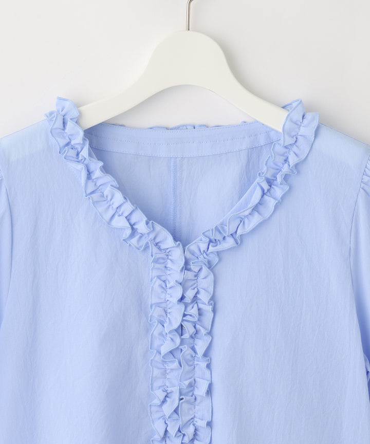 Gathered Frill Blouse