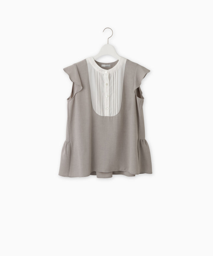 Tuck Frill Docking Blouse