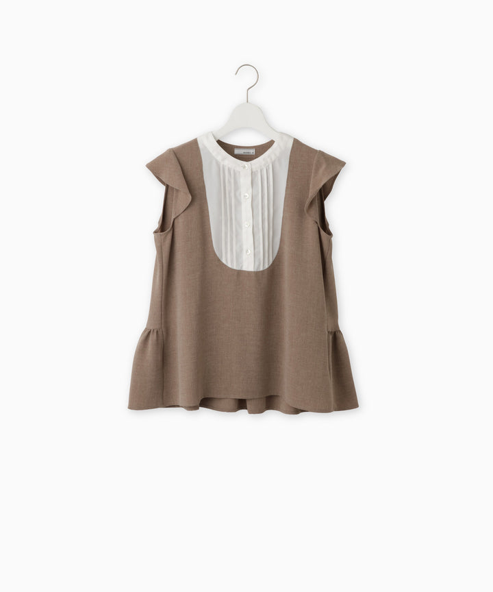 Tuck Frill Docking Blouse