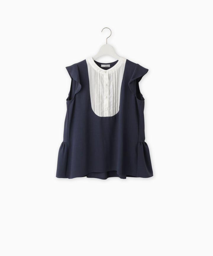 Tuck Frill Docking Blouse