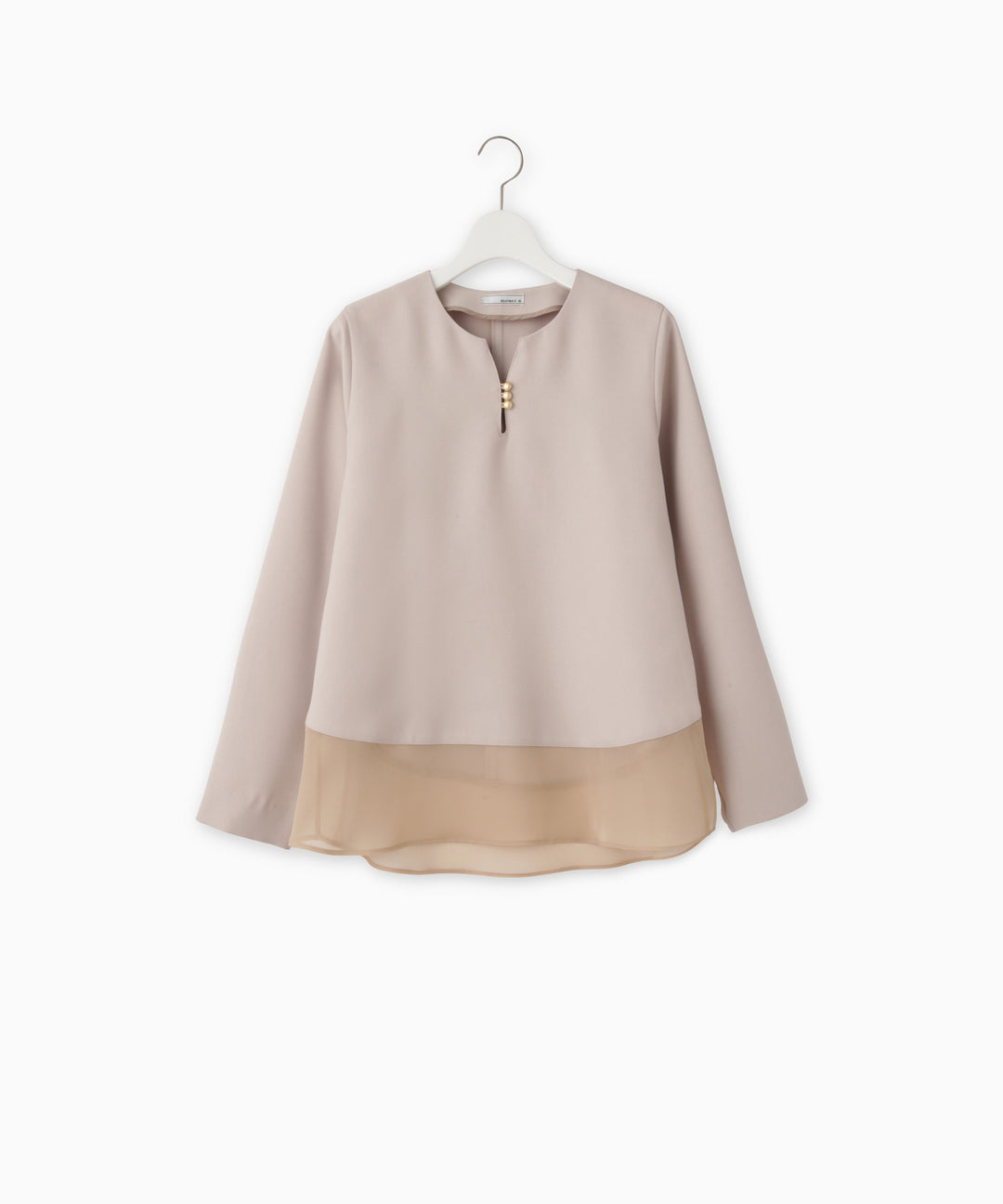 パウダーツイルシアーレイヤードブラウス
