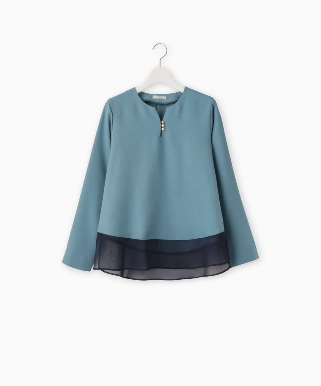 パウダーツイルシアーレイヤードブラウス