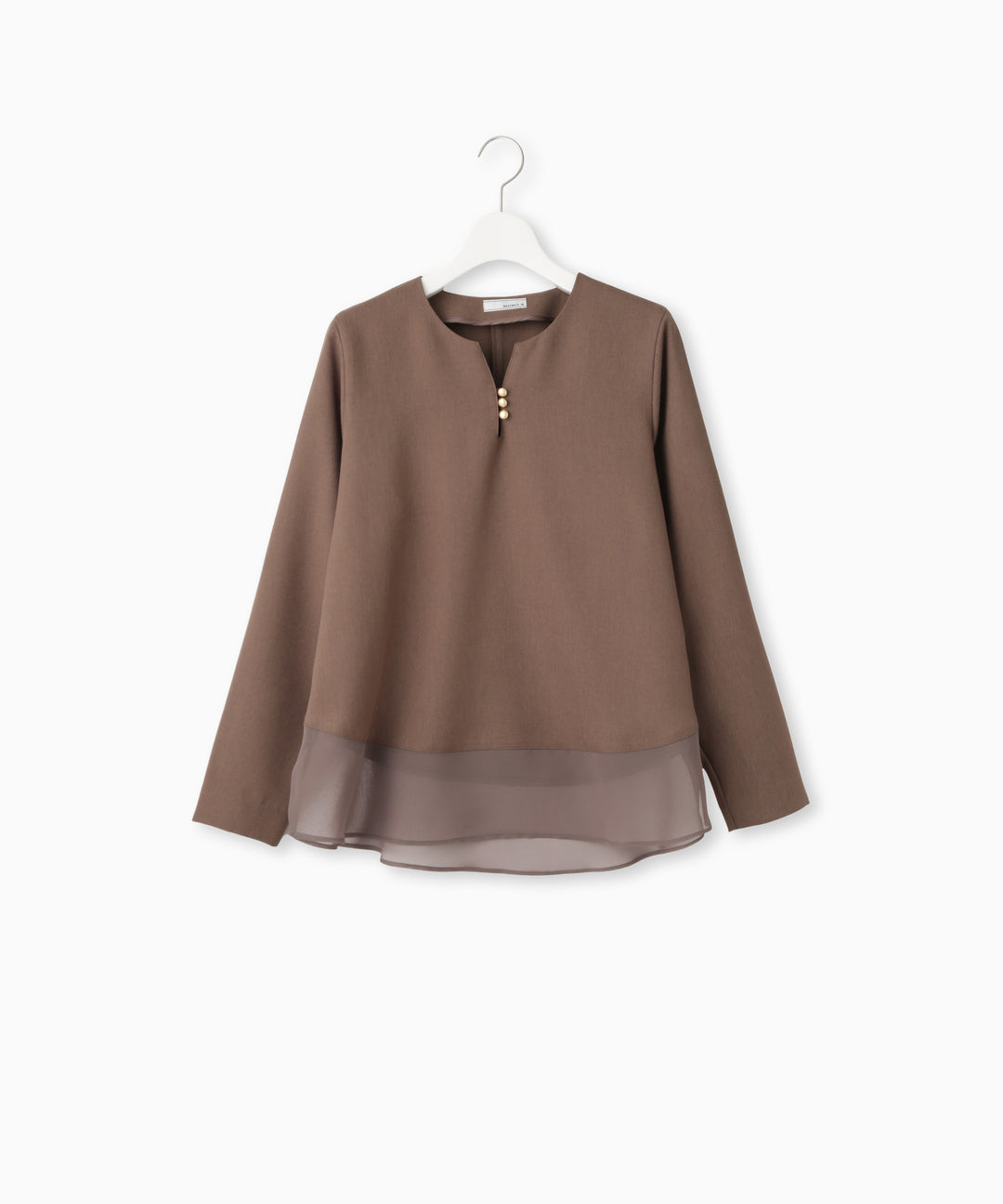 パウダーツイルシアーレイヤードブラウス