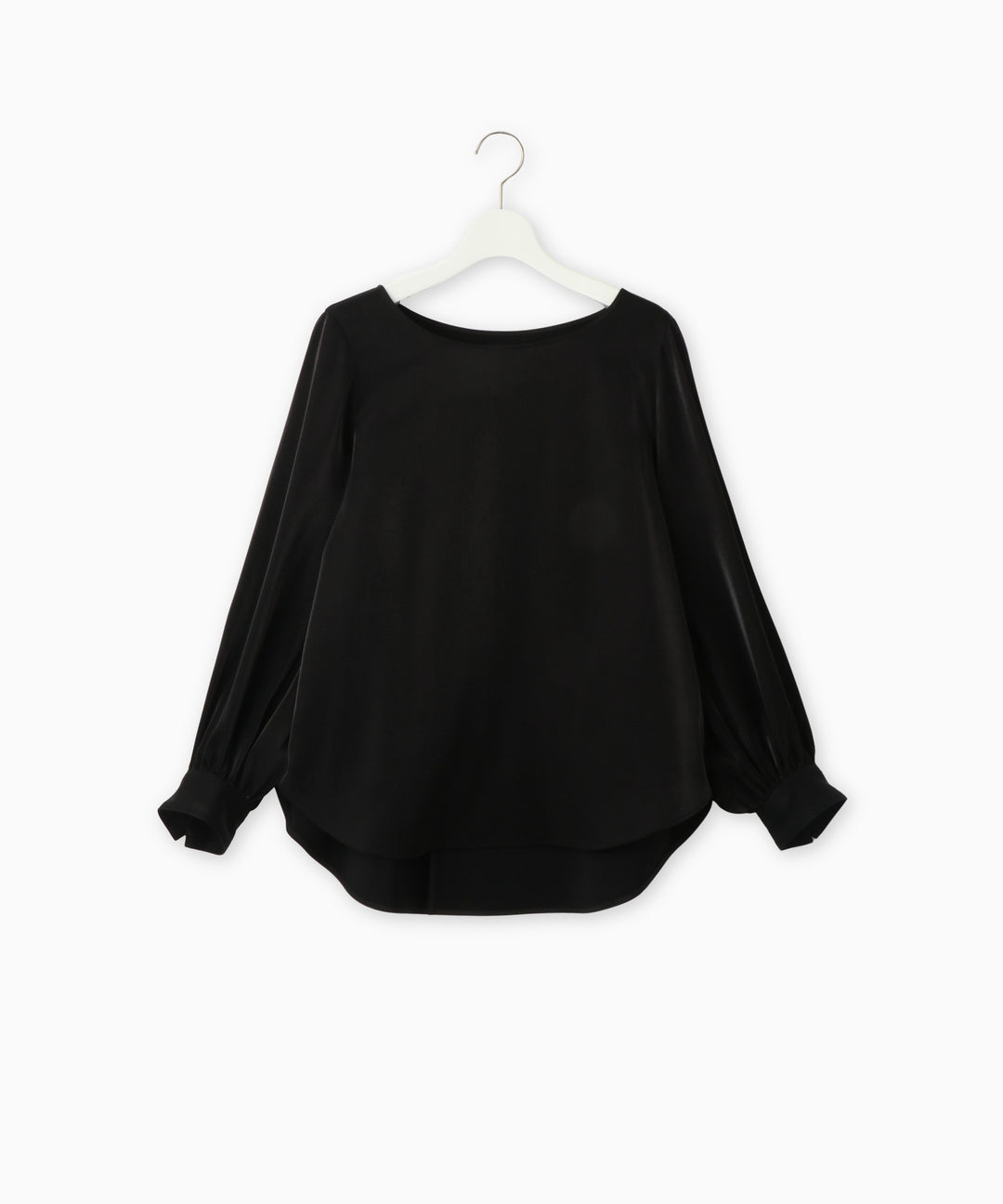 ボリュームスリーブサテンブラウス