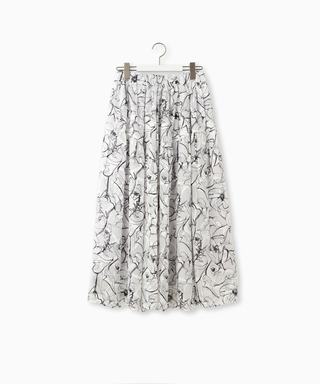 プリントティアードスカート