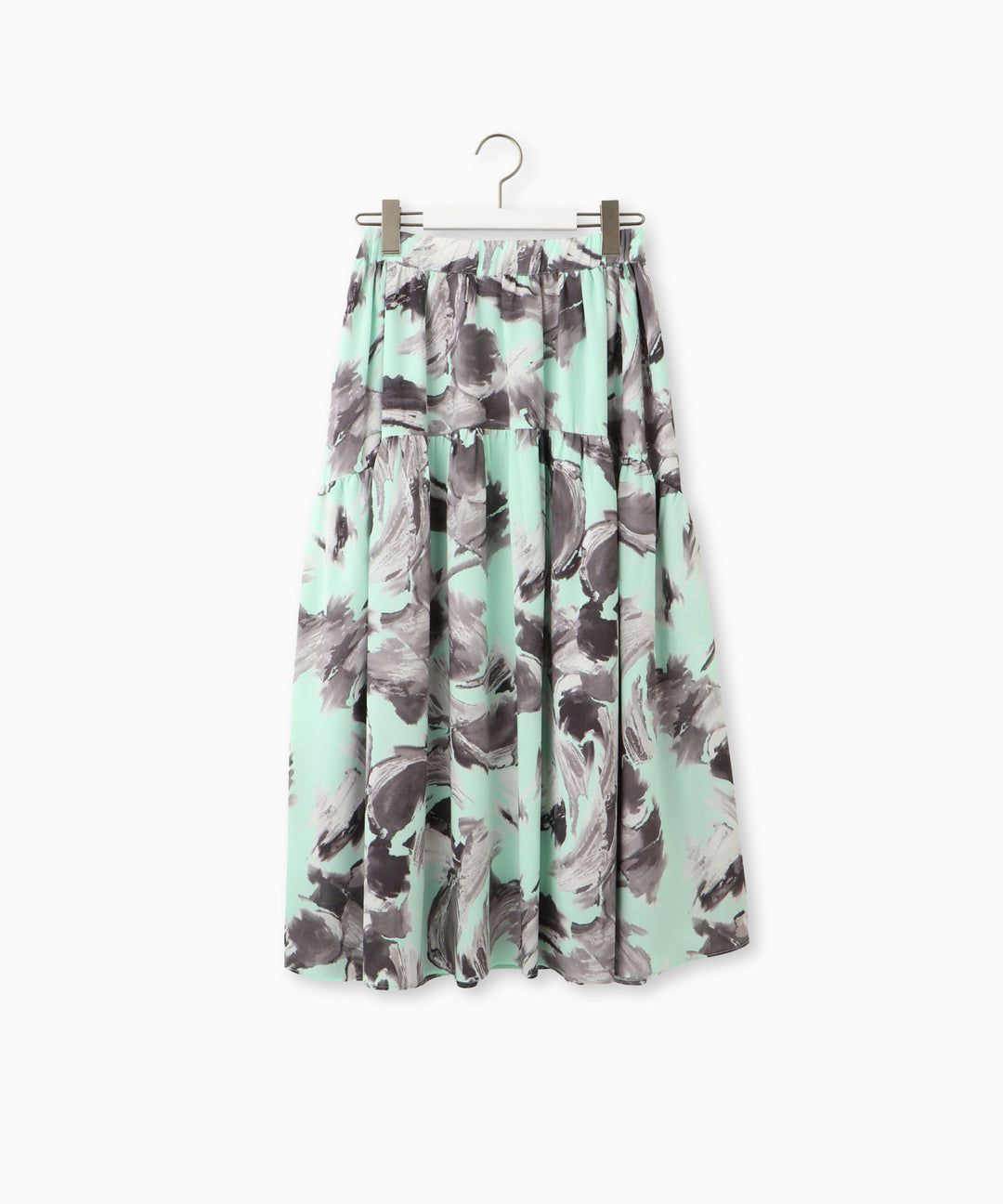 プリントティアードスカート