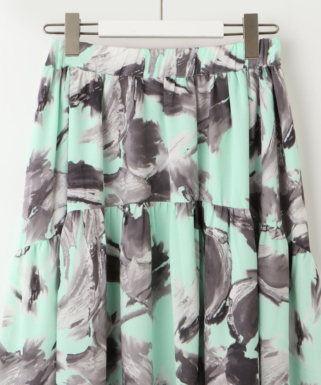 プリントティアードスカート