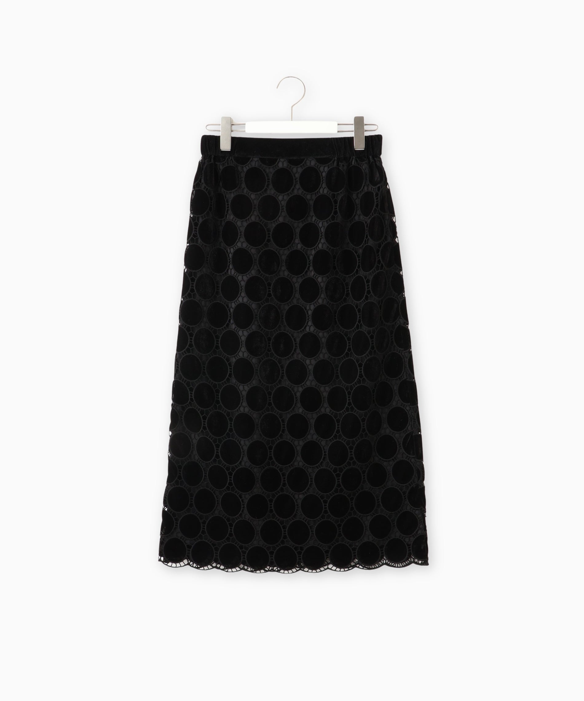 ベロアドットレースタイトスカート – FACE SANS FARD