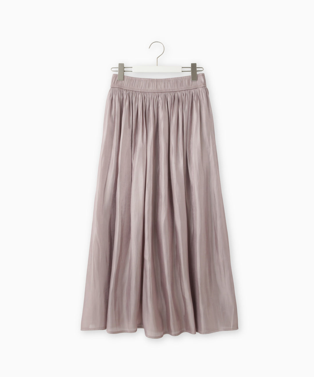 サテンギャザーロングスカート